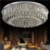 High Quality New Modern stainless steel K9 Crystal LED E14 Chandelier Room Ceiling Light Pendant Lamp Lighting 50cm 60cm 80cm