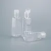 30ml hand sanitizer flaska tom plast flip cap trapezoidal flaska barn bärs desinfektion hand sanitizer flaska för barn