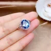 Luksusowy projektant 925 Silver iskring Topaz pierścionek zaręczynowy Elegancka owalna biżuteria dla kobiet dziewczęta rozmiar 6 7 8 9 10