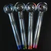 Mini tubi per fumatori manuali Tubi in vetro spesso Tubi colorati per olio Tubo per bruciatore a olio in vetro Pyrex Colore casuale