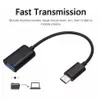 Typec OTG Adapter Cable för Samsung S10 S10 Xiaomi Mi 9 Android MacBook Mouse Gamepad -surfplatta PC Typ C OTG USB CABLE4427666