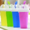 Drinkware Easy DIY Smoothie Cup With Straw Magic SmoothieMaker Travel Camp Portable Silicone Sand Ice Cream Slush Maker