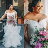 2020 Black Girl Crystal Plus Size Suknie Ślubne Suknia Ślubna Afryki Suknia Ślubna Tanie Sukienki dla kobiet Organza