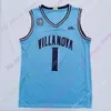 2020 New NCAA Villanova Wildcats Jerseys 1 Lowry College Baloncesto Jersey Bebé Azul Tamaño Joven Adulto Todo cosido