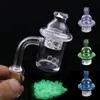 Groothandel 3style nieuwste kwartsbanger nagel met draaiende glazen bal carbet cap en ruby ​​terp parel vrouwelijke mannelijke 10mm 14mm 18mm voor dab rig bong