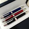 Top High quality Writer Jules Verne Pen Special edition Ocean Blue and Red Black Metal Ballpoint pen Rollerball Fountain pens offi218E