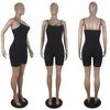 Kvinnor Sexig Sling Jumpsuit Designer Sommar Solid Färg Ärmlös Vest Shorts Sport Rompers Club Tight Fashion Overaller Byxor CO763