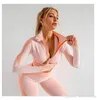 Autumn Fashion Brand Designer Womens Yoga Suit Three Piece Set Long Sleeve Leggings Bra Sportswear Gym Wear Fitness Sportkläder5031408