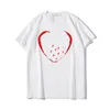 Chemise d'été pour hommes Mode causale Broderie T-shirts T-shirt décontracté Respirant T-shirts à manches courtes Coeur Imprimer couple de style japonais Tee236B