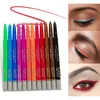 12 kolorów Zestaw Eyeliner Colorful Neon zielony biały Mat Mat Eyeliner Pencil Multifunkction Cosmetics Makeup Narzędzie Waterproof7641484