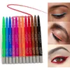 12 färger Eyeliner Set Colorful Neon Green White Matte Eyeliner Pencil Multifunktion Cosmetics Makeup Tool Waterproof7641484