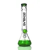 Hookahs Beaker bong with marvelous design straight tube is beaded around mouthpiece cool look blue/green water pipe 14mm downstem