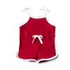 4 Colors INS Baby Girl Suspender Romper Toddler Jumpsuits Infant Baby Outfits Kids Clothes Wear Summer Clothing1261015