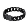 15mm Heavy Gold Men Women Bike Chain Skull Bracelet Punk Rock Hiphop Male Silver Color Stainless Steel Curb Cuban Link Wristband Bracelet Jewelry