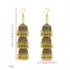 Indische Ohrringe Objektiv Bell Round Drop Dangle Ohrring für Frau Mode Silber Gold Accessoires
