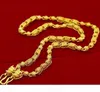 Perle de transport lourde 48g 24k dragon véritable jaune or massif Men039s collier chaîne gourmette 5mm bijoux marque d'atelier lettrage 1012379