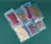 1000 stks Frosted Surface Clear Plastic Party Packing Tassen Pouch Doy Pack Resealable Food Storage Packaging Matte Snel Gratis Verzending