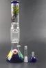 Bunte Blätter Glas Wasserbong Wasserpfeifen Pilz und Arm Perc 14 Zoll Dap Rig Bubbler für Rauchzubehör