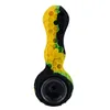 BEE Silicone Pipe Smoking Pipes With Oil Herb Hidden Bowl Tobacco Pyrex Colorful Bong Spoon MOQ 1 Pieces344u