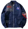 Designer New NASA Jacke Kleidung Flugpilot Herren Stylist Jacken Bomber Windjacke Stickerei Baseball Militär Abschnitt Sport Herbst Top