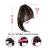 Clip in bangs hair extensions human hair air bangs/fringe hairpieces hand made tied bangs for women