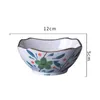 Ensemble cadeau de bol japonais carré vintage 4 pièces bols à soupe de riz en porcelaine antique de 5 pouces avec fleurs et feuilles peintes à la main