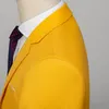 Plyesxale 2020 homens amarelos ternos para casamento mens moda 3 peça casacos homens traje hombre trabalho formal escritório ternos masculinos q1027