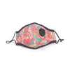 Cashew Flower Paisley 3D-afdrukken Designer Gezichtsmaskers Respirator kan worden ingevoegd met PM2.5 Filter Gezichtsmasker