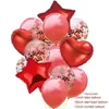 Décoration Party Decoration Multi Rose Gold Heart Foil Balloons Confetti Latex Balons d'anniversaire décorations enfants Ballons de mariage adulte