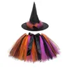 Masquerade Kostüm Tutu Etek Cadı ile Cap Bebek Gökkuşağı Etek Yaz Kızlar Giyim Çocuk Çocuk Giyim doğum günü partisi Etek Dans