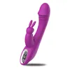 3 w 1 Dildo Rabbit Vibrator wodoodporne USB ładowne łechtaczki stymulator Anal Vibrator Sex Toys dla kobiet pary seksualne 7807630