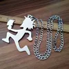 Cool Men High Quality Hatchetman"Joker Card" Shiny Polished Stainless Steel Necklace pendant w/40 inch 6mm Figaro Chain necklace