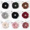 Scrunchies Hairband Yumuşak Faux Kürk Saç Bağları Halat Elastik Scrunchie Bantları At Kuyruğu Tutucu Katı Kadın Şapkalar Kızlar Saç Aksesuarları DW4881