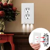 Switch Durable Convenient Cover Duplex Wall Plate Led Night Lights Ambient Light Sensor Hallway Bedroom Outlet