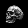 Men039S 패션 Calvarium Skull Ring Gothic 316L 스테인레스 스틸 바이커 링 오토바이 밴드 주얼리 크기 7148608359