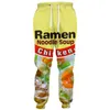 Cloudstyle 2020 Mode 3D Lange Broek Mannen Ramen Noodle 3D Volledige Print Sweatpants Straight Harajuku Streetwear Casual Broek CX200729