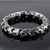 11mm Punk Herren Damen Edelstahl Drachenkette Armbänder Vintage Hiphop Männer Heavy Rock Bike Biker Kiel Armbänder Armreifen Armband Schmuck