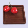 Beech Black Walnut Wood Coaster Retro Isolering Kopp Mat Hushåll Kvadratisk Rund Kustfartyg Kaffe Te Cup Pads LX2562