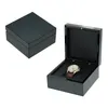 Logo costume de madeira Watch Box Couro Assista Case com caixa de presente Embalagem