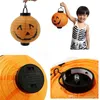 Lanterne all'ingrosso Halloween LED Nightlight Holiday Lampada a sospensione colorata spaventosa Stile Zucca Colore Luci notturne gialle