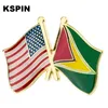 Spain & KURDISTAN Friendship Flag Badge Flag Brooch National Flag Lapel Pin International Travel Pins