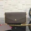 Toppkvalitet axelväska märke lyx designer kvinnor original Modekedja Tote clutchväska Crossbody väskor 3-delad handväska POCHETTE FeLICIE handväskor Plånbok Plånböcker