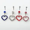 YYJFF D0045 (4 kleuren) hart stijl Navel Ringen Navelpiercing Sieraden Dangle Accessoires Fashion Charms (10 STKS/PARTIJ) JFB-3245