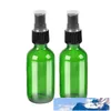 Green Glass Bottle Bottles with Black Fine Mist Sprayer Designed for Essential Oils Perfumes Cleaning Products Aromatherapy Bottles