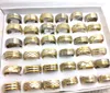 lots 50pcs Silver Gold Band 8mm MIX Stainless Steel Wedding Ring Quality Men Women Finger Ring Wholesale Jewelry