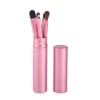 Pinceaux de maquillage professionnels en poils de poney, Kit cosmétique pour les yeux avec Tube rond, 5 pièces, 3219104