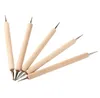 Madeira Dotting Pen Ferramenta 2 Way Nail Art Dica Dot Pinte Manicure kit 5 pcs Set unhas Dotting esferográficas broca