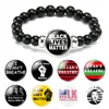Black Lives Matter Protest Bead Bracelet American I Can Not Breathe Charms Trendy Bracelets Girls Women Boy Jewelry Gift
