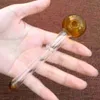 12cm Mini tubo per bruciatore a nafta in vetro colorato Tubi a sfera colorati Bruciatori a nafta in Pyrex Tubi in vetro Tubo trasparente Glasspipe per impianti di fumo SW14