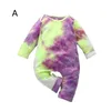 Nieuwe lente herfst Kinderkleding Baby Tie Dye Romper Lange Mouw Infants Gradiënt Color Jumpsuits Boys Girls Casual Clothing M23541847670